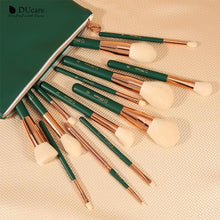 Carregar imagem no visualizador da galeria, Kit com 13 pincéis de maquiagem GREEN
