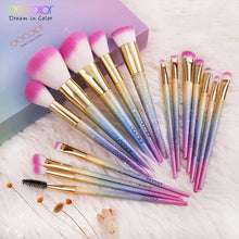 Carregar imagem no visualizador da galeria, Kit com 16 pincéis de maquiagem GLITTER
